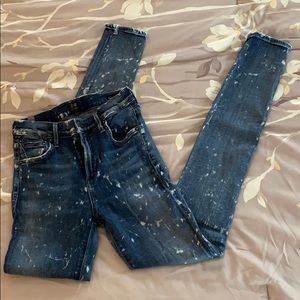 C of H bleach destroyed skinny jeans